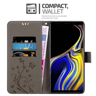 Samsung Galaxy NOTE 9 Plånboksfodral Skal (Grå)