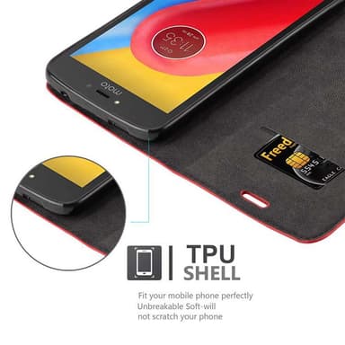 Motorola MOTO C Skal Fodral Case (Röd)