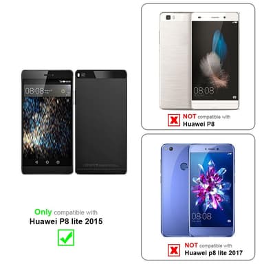 Huawei P8 LITE 2015 Plånboksfodral Skal (Grå)