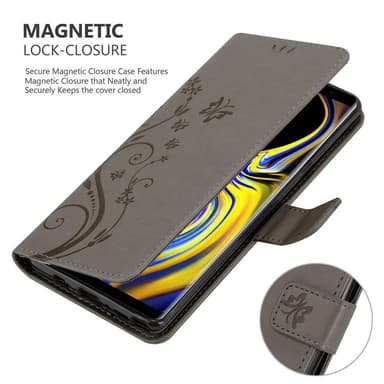 Samsung Galaxy NOTE 9 Plånboksfodral Skal (Grå)