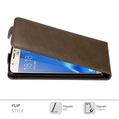 Samsung Galaxy J7 2016 Flipfodral Skal (Brun)