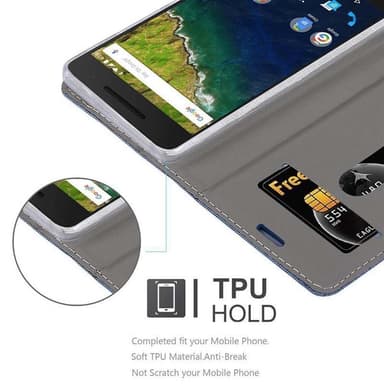 Huawei Google NEXUS 6P Plånboksfodral Skal (Blå)