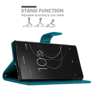Sony Xperia XZ1 Plånboksfodral Skal (Blå)
