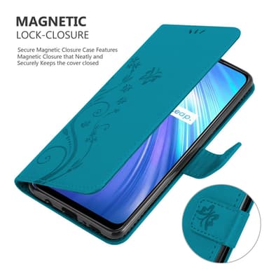 Realme 6 4G / 6s Plånboksfodral Skal (Blå)
