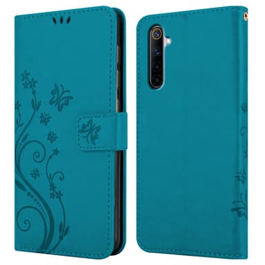 Realme 6 4G / 6s Plånboksfodral Skal (Blå)