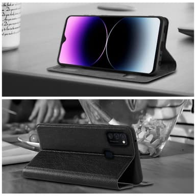 Samsung Galaxy M21 / M30s Plånboksfodral Skal (Svart)