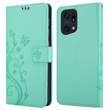 Oppo FIND X5 PRO Plånboksfodral Skal (Turkos)