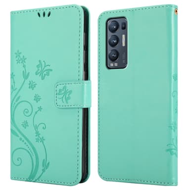 Oppo FIND X3 NEO Plånboksfodral Skal (Turkos)