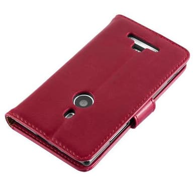 Nokia Lumia 925 Plånboksfodral Skal (Röd)