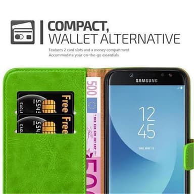Samsung Galaxy J7 2017 Plånboksfodral Skal (Grön)