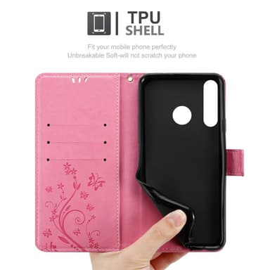 Huawei NOVA 4 Plånboksfodral Skal (Rosa)