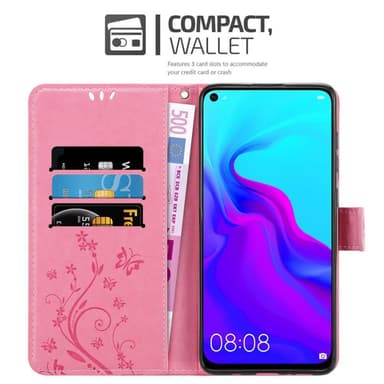 Huawei NOVA 4 Plånboksfodral Skal (Rosa)