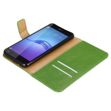 Huawei Y5 2017 / Y6 2017 Plånboksfodral Skal (Grön)