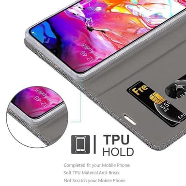 Samsung Galaxy A70 / A70s Plånboksfodral Skal (Grå)
