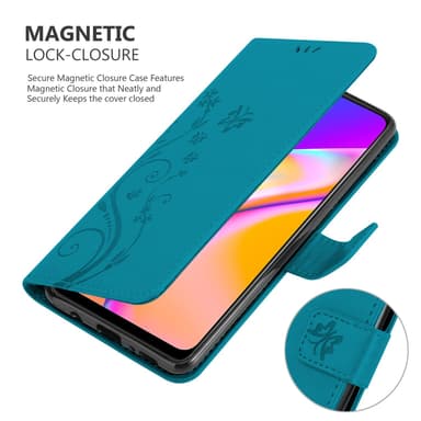 Oppo A94 5G Plånboksfodral Skal (Blå)