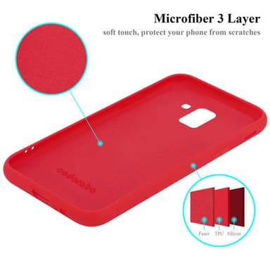 Samsung Galaxy J6 2018 Skal Fodral Case (Röd)