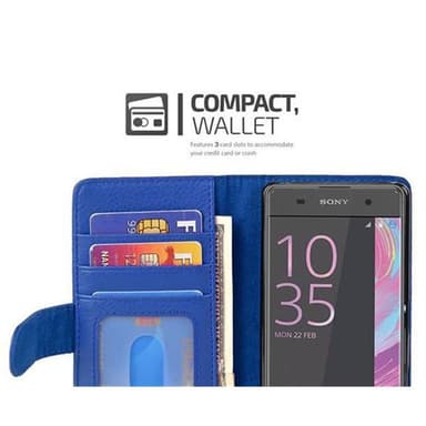 Sony Xperia XA Plånboksfodral Skal (Blå)