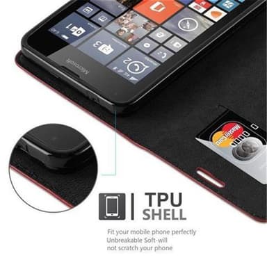 Nokia Lumia 640 Skal Fodral Case (Röd)