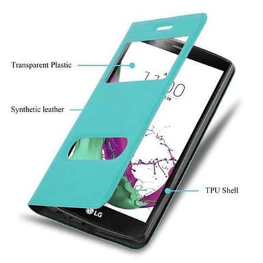 LG G4 / G4 PLUS Plånboksfodral Skal (Turkos)