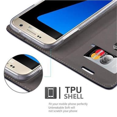 Samsung Galaxy S7 Plånboksfodral Skal (Blå)