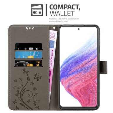 Samsung Galaxy A53 5G Plånboksfodral Skal (Grå)