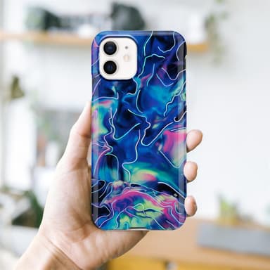 iPhone 12 / 12 PRO Plånboksfodral Skal (Blå)