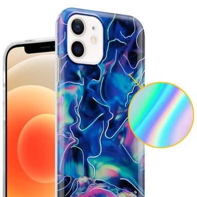 iPhone 12 / 12 PRO Plånboksfodral Skal (Blå)