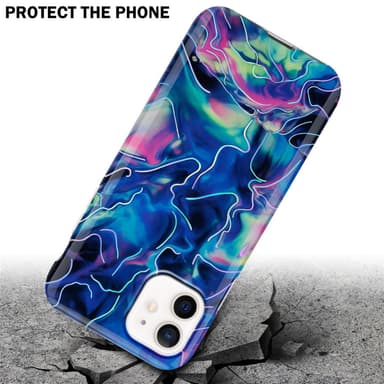 iPhone 12 / 12 PRO Plånboksfodral Skal (Blå)
