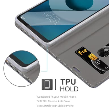 LG Q6 / G6 MINI Plånboksfodral Skal (Grå)