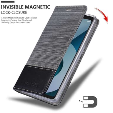 LG Q6 / G6 MINI Plånboksfodral Skal (Grå)