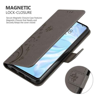 Huawei P30 Plånboksfodral Skal (Grå)