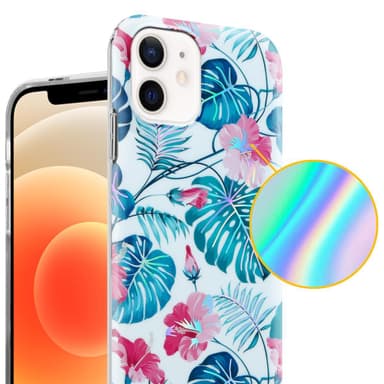 iPhone 12 / 12 PRO Fodral Skal Blommor (Vit)