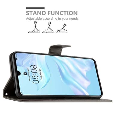 Huawei P30 Plånboksfodral Skal (Grå)