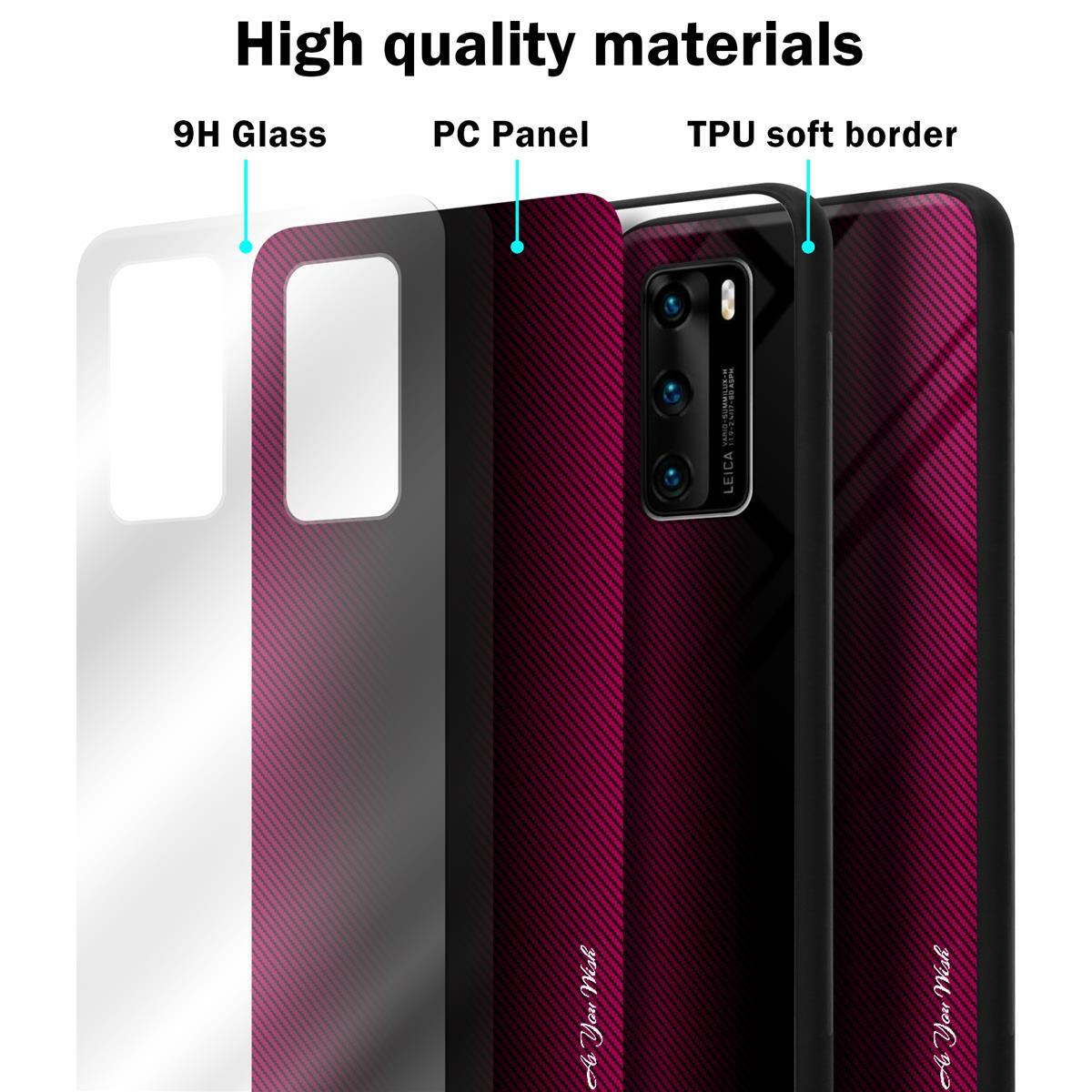 Huawei P40 Skal Fodral Case (Rosa)