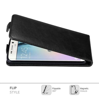 Samsung Galaxy S6 EDGE Flipfodral Skal (Svart)