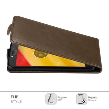 Motorola MOTO C PLUS Flipfodral Skal (Brun)