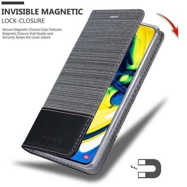 Samsung Galaxy A80 / A90 4G Plånboksfodral Skal (Grå)