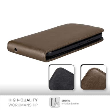 Motorola MOTO C PLUS Flipfodral Skal (Brun)