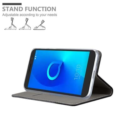 Alcatel 3 2018 Plånboksfodral Skal (Grå)