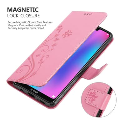 Honor 8C Plånboksfodral Skal (Rosa)