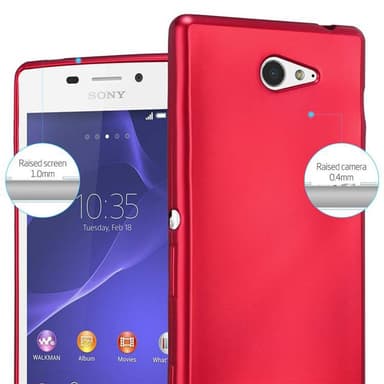 Skal Sony Xperia M2 / M2 AQUA Fodral Case (Röd)