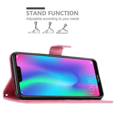 Honor 8C Plånboksfodral Skal (Rosa)