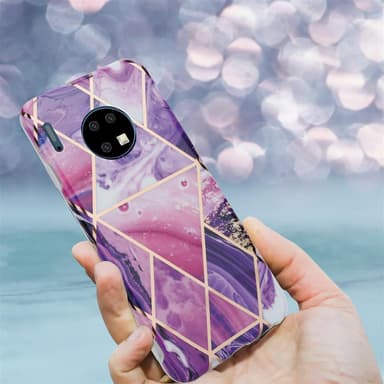 Huawei MATE 30 Plånboksfodral Skal (Lila)