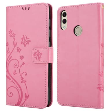 Honor 8C Plånboksfodral Skal (Rosa)