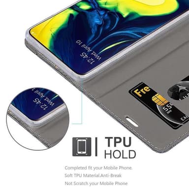 Samsung Galaxy A80 / A90 4G Plånboksfodral Skal (Grå)