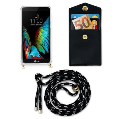 LG K10 2016 Skal Fodral Kedja (Svart)
