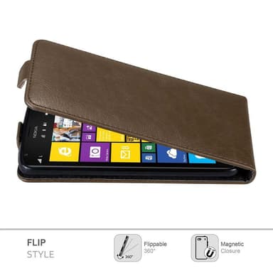 Nokia Lumia 1520 Flipfodral Skal (Brun)