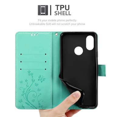 Xiaomi Mi 8 Plånboksfodral Skal (Turkos)