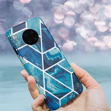 Huawei MATE 30 PRO Plånboksfodral Skal (Blå)