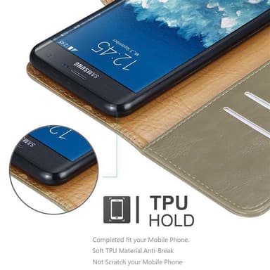 Samsung Galaxy NOTE EDGE Plånboksfodral Skal (Brun)